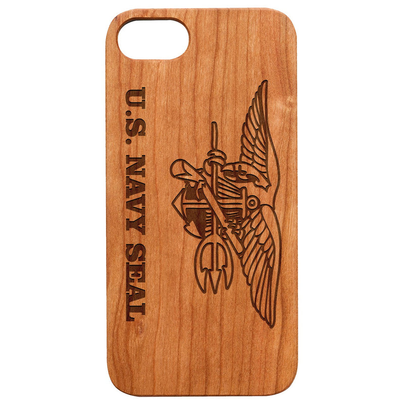 U.S. Navy Seal - Engraved - Wooden Phone Case - IPhone 13 Models