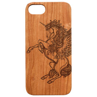 Unicorn 2 - Engraved - Wooden Phone Case - IPhone 13 Models