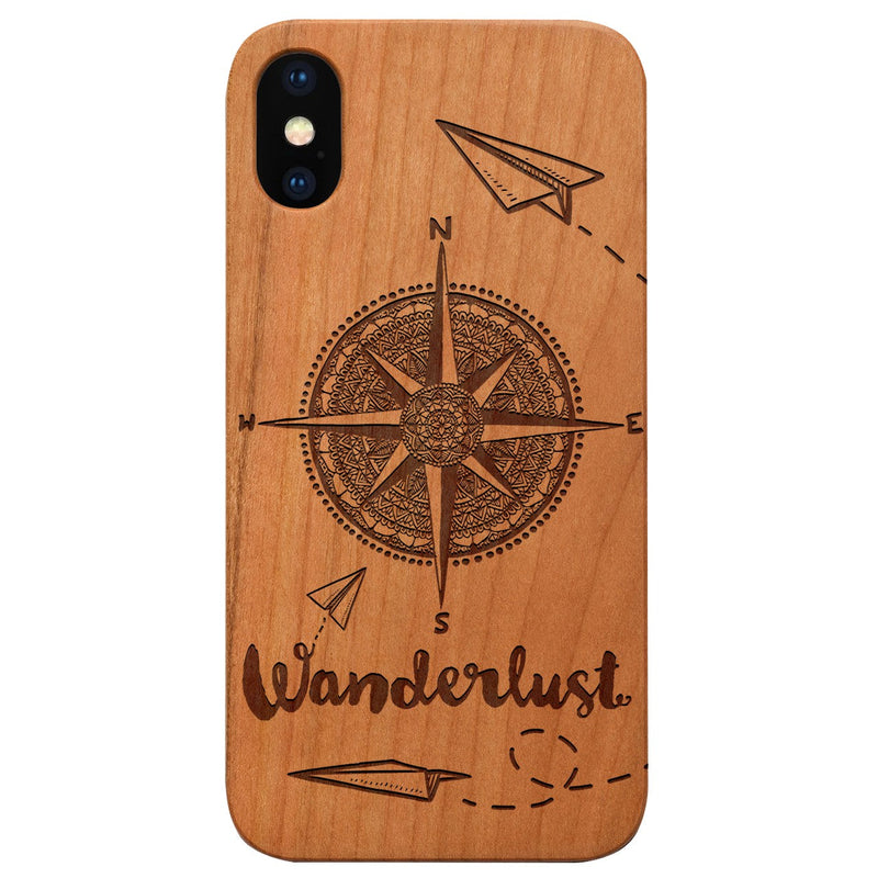 Wanderlust - Engraved - Wooden Phone Case - IPhone 13 Models