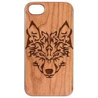Wolf Head - Engraved - Wooden Phone Case - IPhone 13 Models