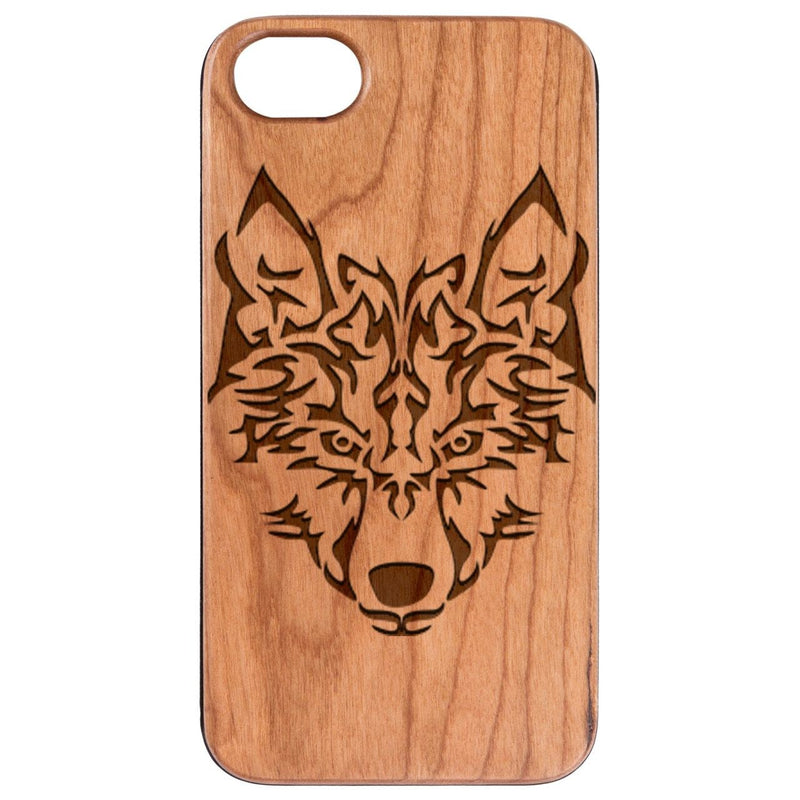 Wolf Head - Engraved - Wooden Phone Case - IPhone 13 Models
