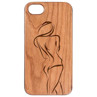 Woman Silhouette - Engraved - Wooden Phone Case - IPhone 13 Models