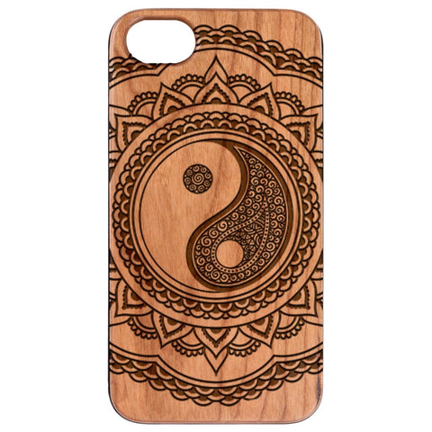 Yin Yang Mandala - Engraved - Wooden Phone Case - IPhone 13 Models