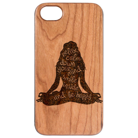 Yoga 1 - Engraved - Wooden Phone Case - IPhone 13 Models