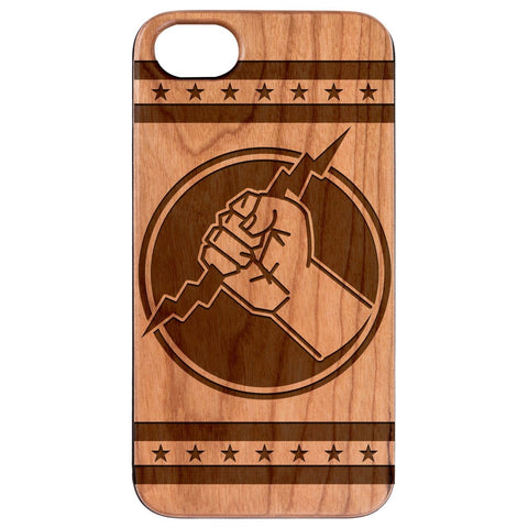 Zeus Hand - Engraved - Wooden Phone Case - IPhone 13 Models