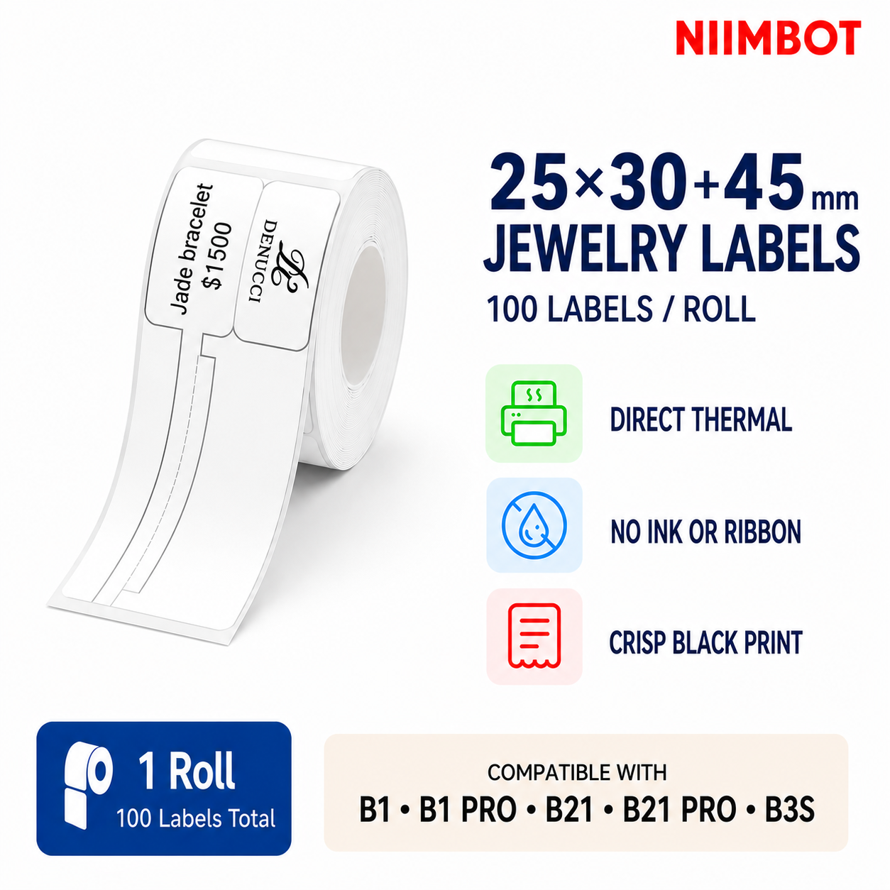 Jewelry Label Refills