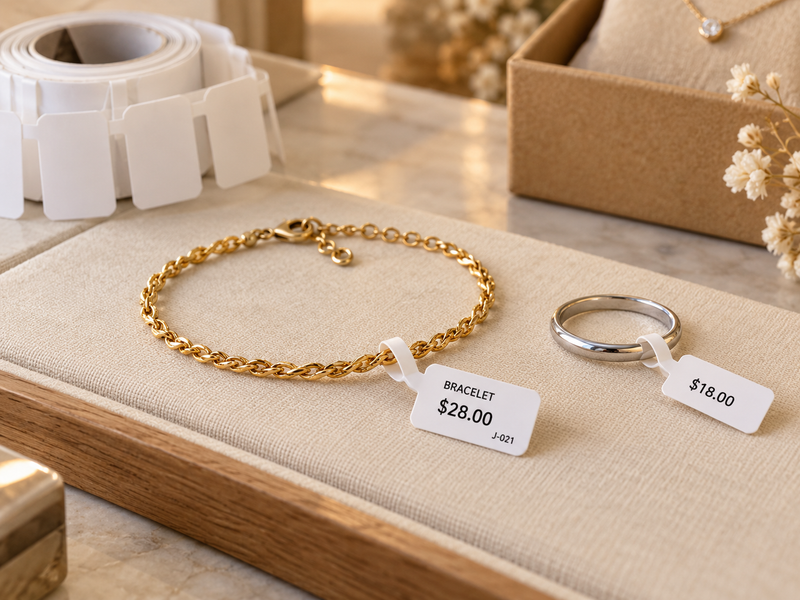 Dedicated jewelry tags for pricing and item identification