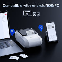 NIIMBOT M3 Label Maker Machine with Tape, 3'' Bluetooth Thermal Transfer Sticker Printer for Small Business Clothing, Address, Cable Storage, Compatible with Phones & PC (Not for 4x6 Shipping Label)