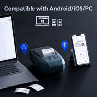 NIIMBOT M2 Label Maker with Tape & Ribbon 2Inch Thermal Transfer Support Color Ribbon Printing Bluetooth Sticker Printer for Office Small Business School Home Cable Storage, Compatible with Phones & PC