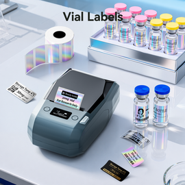 NIIMBOT M2 Label Maker with Tape & Ribbon 2Inch Thermal Transfer Support Color Ribbon Printing Bluetooth Sticker Printer for Office Small Business School Home Cable Storage, Compatible with Phones & PC