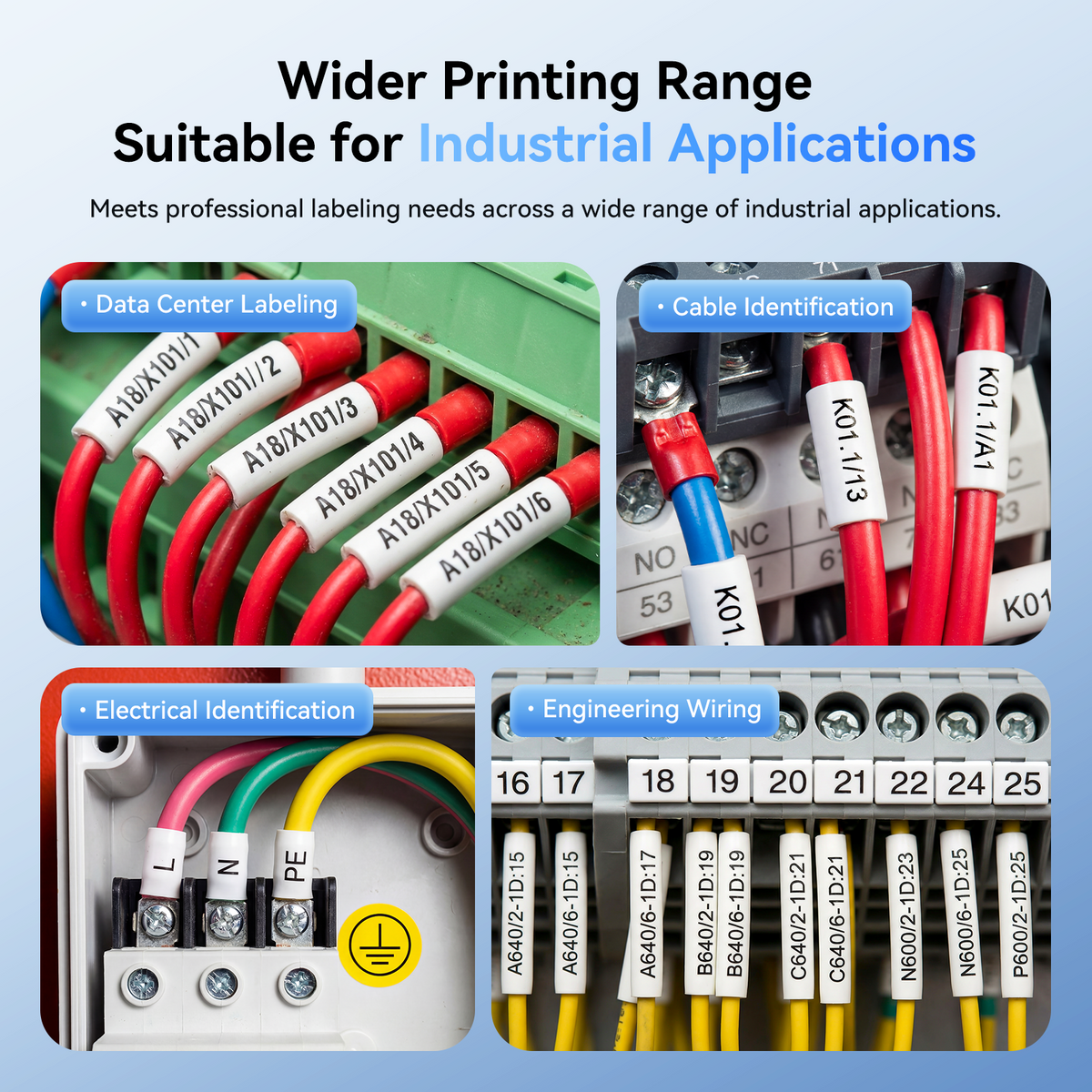 NIIMBOT cable and industrial label refills