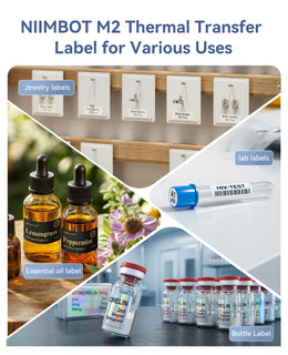 Niimbot M2 Peptide Vial Label Printer & Cryogenic Roll Kit