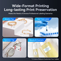 NIIMBOT M2 Label Maker with Tape & Ribbon 2Inch Thermal Transfer Support Color Ribbon Printing Bluetooth Sticker Printer for Office Small Business School Home Cable Storage, Compatible with Phones & PC