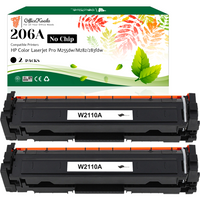 Office Koala 206A Black Toner Cartridges(No Chip), Compatible with  HP Color LaserJet Pro M255dw/M282/283fdw, 1350 Pages Yield  (Replacement for OEM Part W2110A)