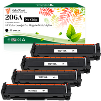 Office Koala 206A Black Toner Cartridges(No Chip), Compatible with  HP Color LaserJet Pro M255dw/M282/283fdw, 1350 Pages Yield  (Replacement for OEM Part W2110A)