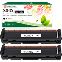 Office Koala 206X Black Toner Cartridges(No Chip), Compatible with  HP Color LaserJet Pro M255dw/M282/283fdw, 3150 Pages Yield  (Replacement for OEM Part W2110X)