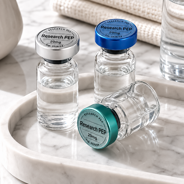 M2 labels fitted to small vials