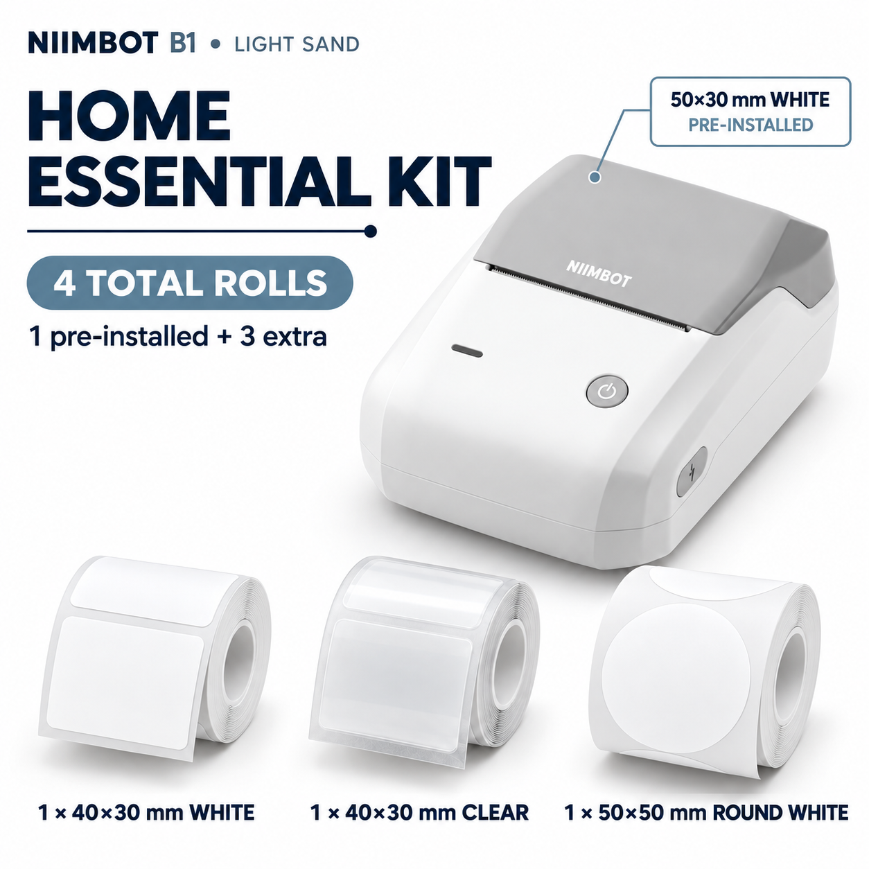 NIIMBOT B1 Home Labeling System (Light Sand)