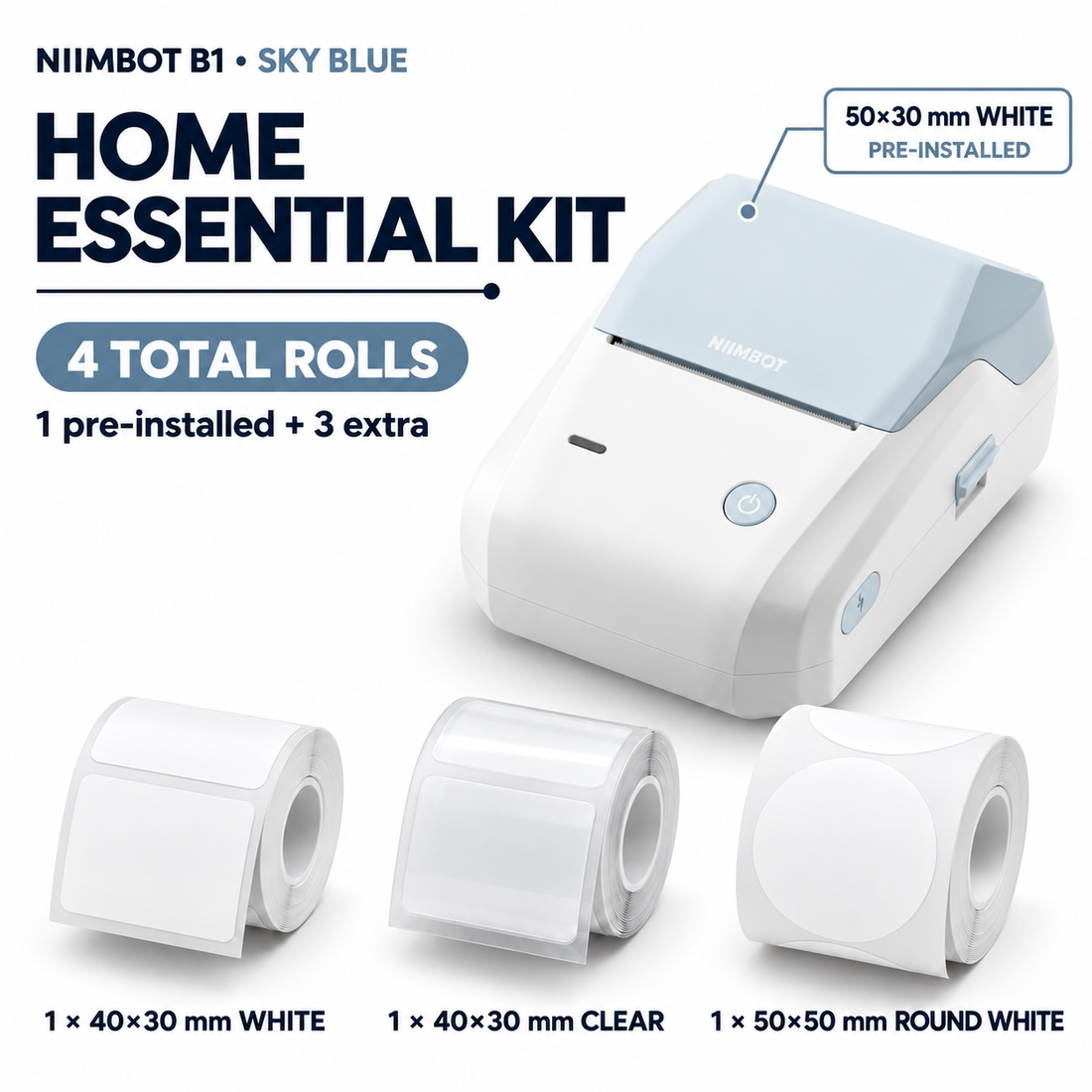 NIIMBOT B1 Home Labeling System (Sky Blue)