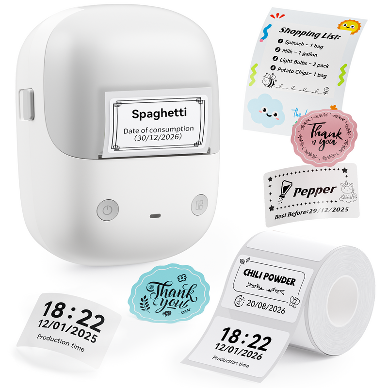 NIIMBOT B2 Label Maker Machine with Tape, 2 Inch Portable Label Printer, Bluetooth Thermal Label Printer with Multiple Templates for Small Business, Office, Home, School