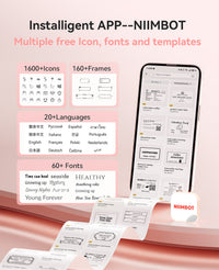 NIIMBOT Sticker Printer, B21 Pro Portabel Sticker Maker, Bluetooth Label Maker, 300DPI HD Label Printer for Photos, Notes, Study Graphics, Memo Maker, with 50x30mm Label