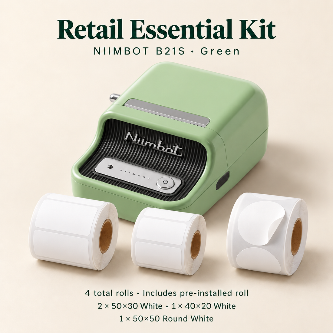 NIIMBOT B21S Retail Labeling System – Green