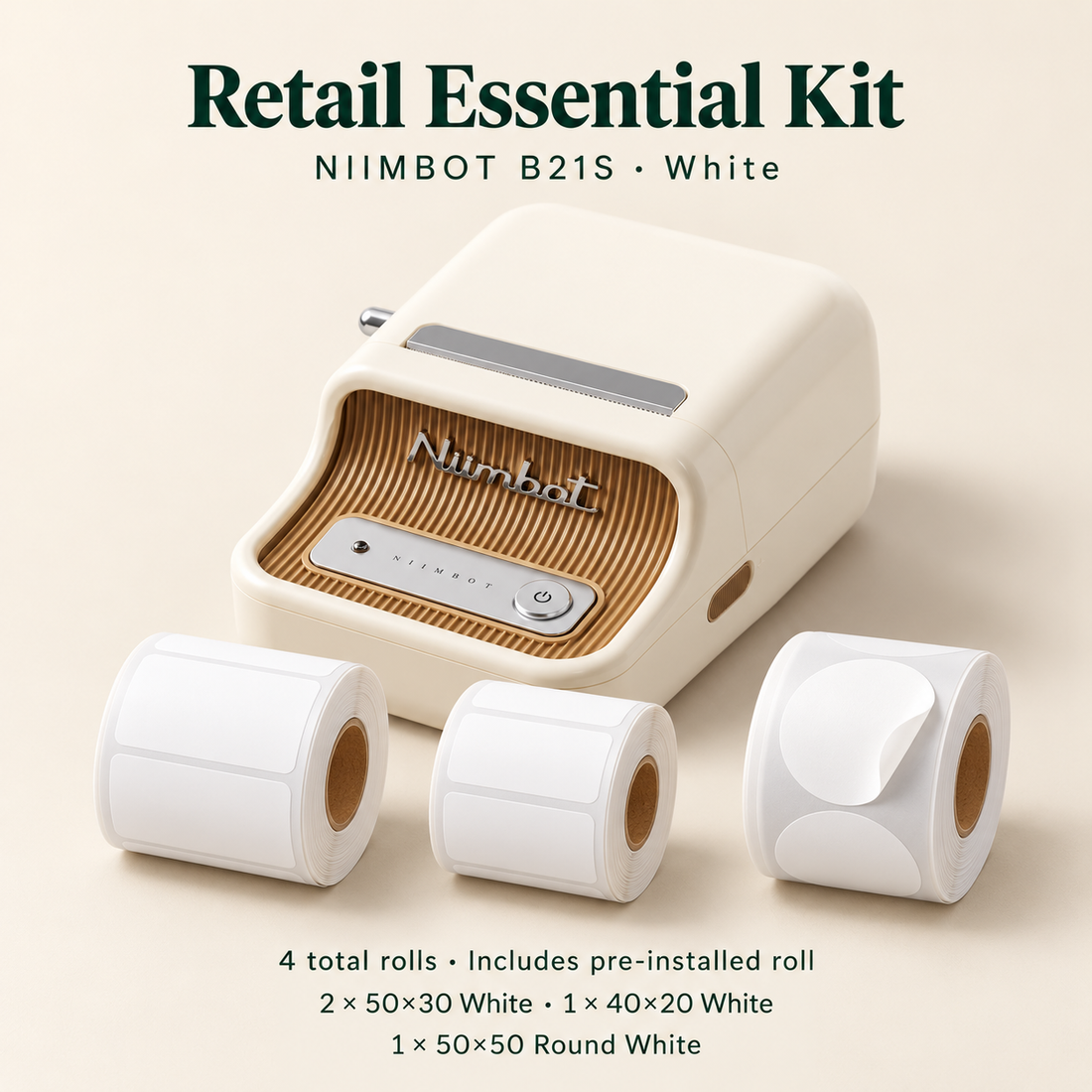 NIIMBOT B21S Retail Labeling System – White