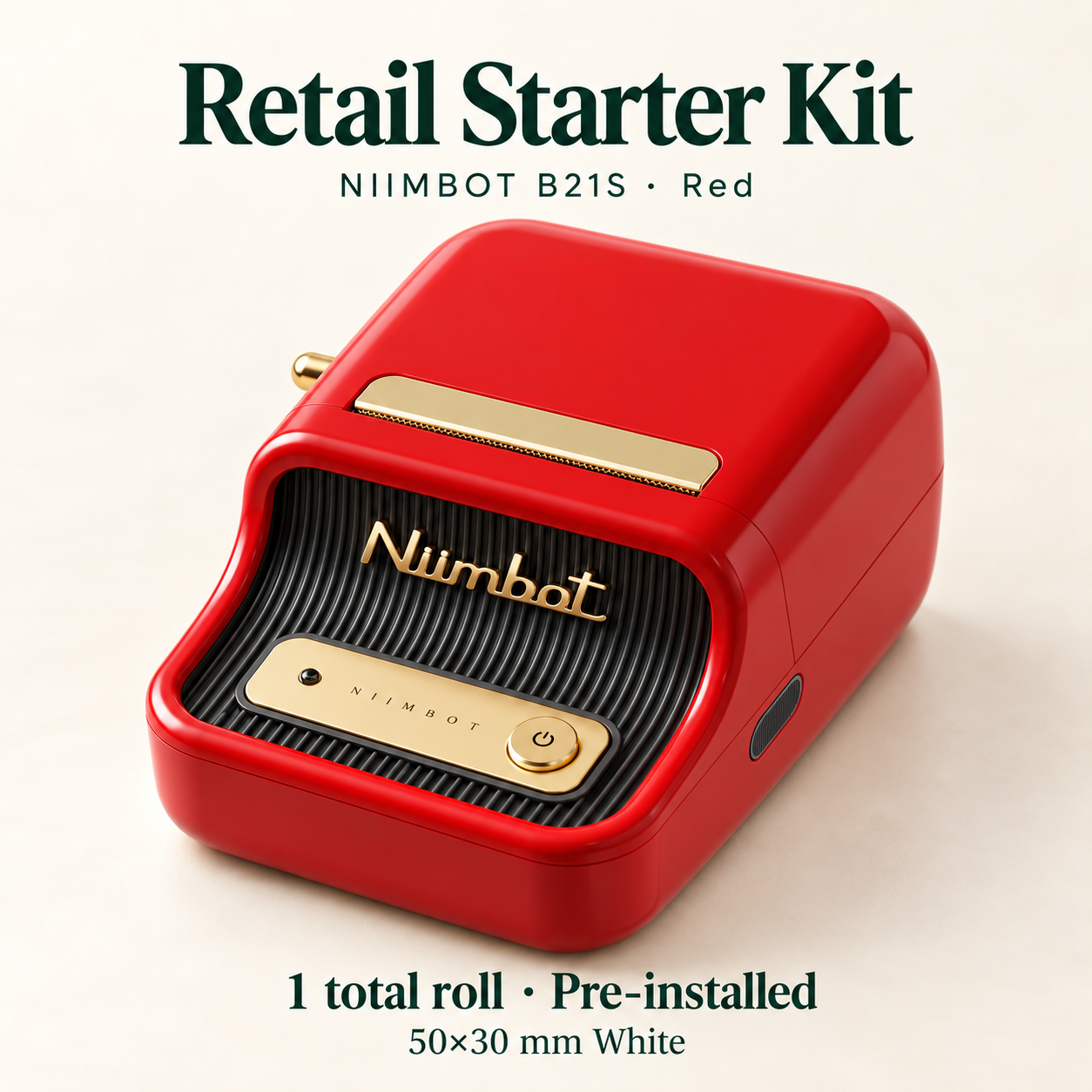 NIIMBOT B21S Retail Labeling System – Red