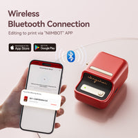 NIIMBOT B21 Label Maker, Thermal Label Printer, Portable Inkless Label Makers for Home/Office/Business, with 1 Pack 50x30mm White Label, Compatible with iOS & Android