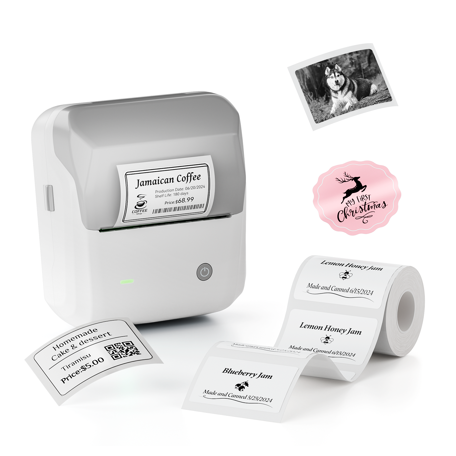 NIIMBOT B31 Label Maker Machine with Tape, 3 Inch Portable Label Printer for Barcode, Address, Logo, Tag Labeling, Thermal Sticker Maker Compatible with Smartphones & PC