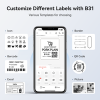 NIIMBOT B31 Label Maker Machine with Tape, 3 Inch Portable Label Printer for Barcode, Address, Logo, Tag Labeling, Thermal Sticker Maker Compatible with Smartphones & PC