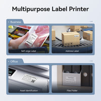NIIMBOT Label Maker Machine, B3S Thermal Label Maker, Upgrade 3Inch Thermal Label Printer, Portable Label Maker with 1 Roll 70x40mm Label, Bluetooth Label Makers for Clothing, Barcode & Small Business (Black)