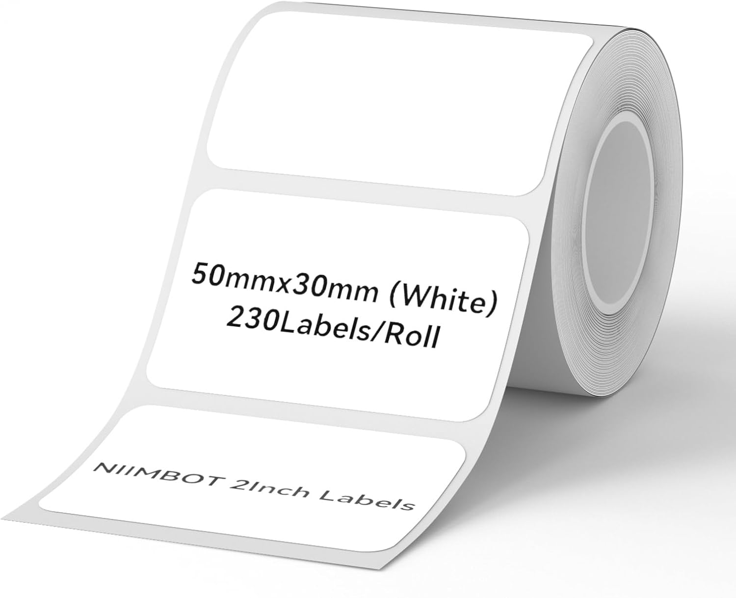 NIIMBOT White Labels for B21/B1/B3S/B31/B4/K3 Label Maker, 50x30mm(1.97"x 1.18")Printer Labels, Food Labels for Jars, Personalized Editable Labels for Home/School/Office