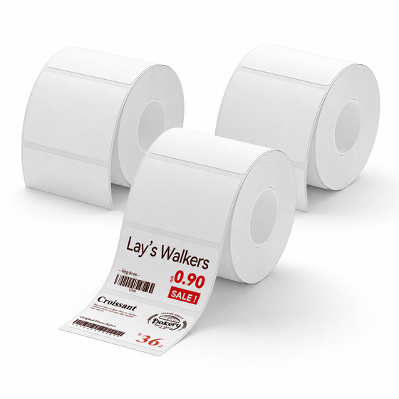 NIIMBOT 50×30 mm Red & Black Direct Thermal Labels – 230 Labels/Roll