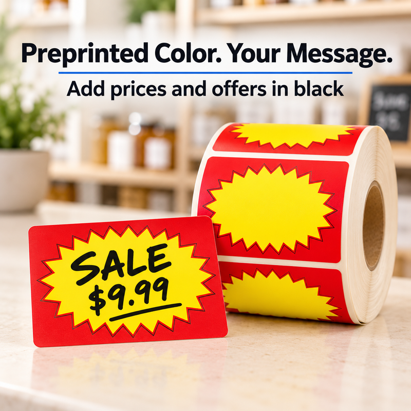 Preprinted Color. Your Message.
