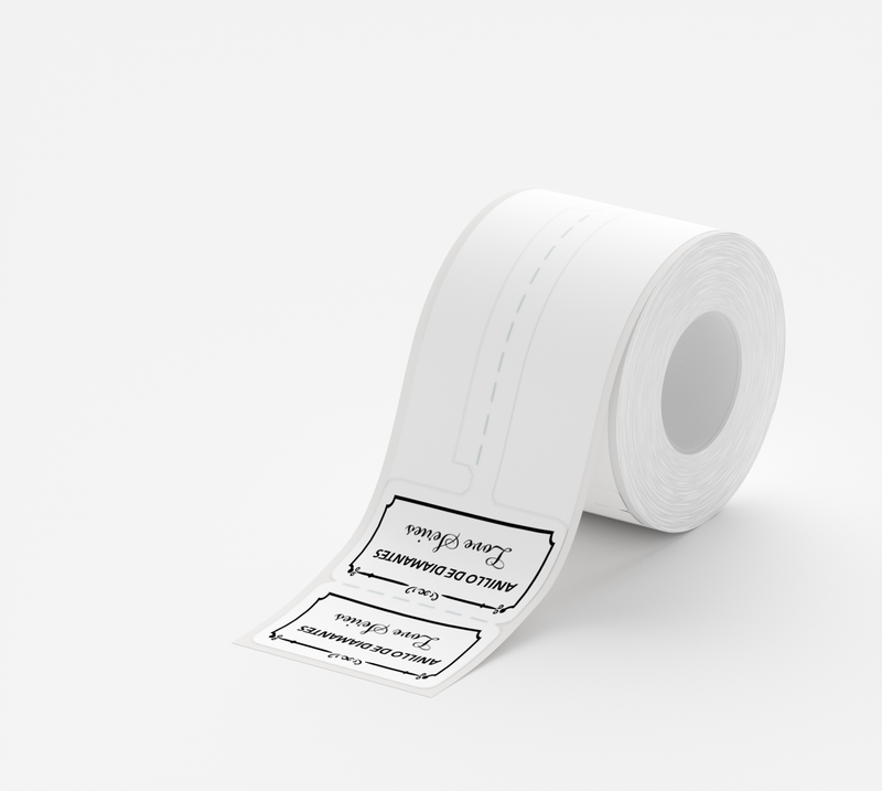 NIIMBOT Jewelry Labels for B21/B21 Pro/B1/B3S/B31/B4 Label Maker, 25 x 30 mm x 45 mm (0.98"x1.18"x1.77"), 100 Tapes/Roll, Thermal Label Tape, Waterproof, Oil-Proof for Small Business Labeling Tape Replacement(White)