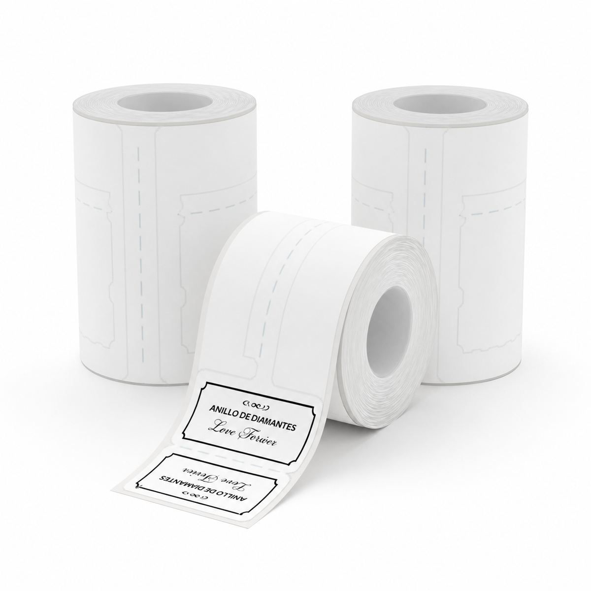 NIIMBOT 25×30+45 mm White Jewelry Labels, 100 Labels/Roll