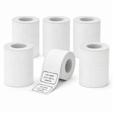 NIIMBOT 25×30+45 mm White Jewelry Labels, 100 Labels/Roll