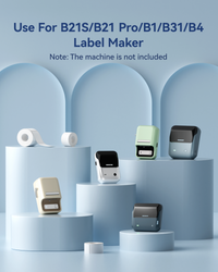 NIIMBOT Jewelry Labels for B21/B21 Pro/B1/B3S/B31/B4 Label Maker, 25 x 30 mm x 45 mm (0.98"x1.18"x1.77"), 100 Tapes/Roll, Thermal Label Tape, Waterproof, Oil-Proof for Small Business Labeling Tape Replacement(White)