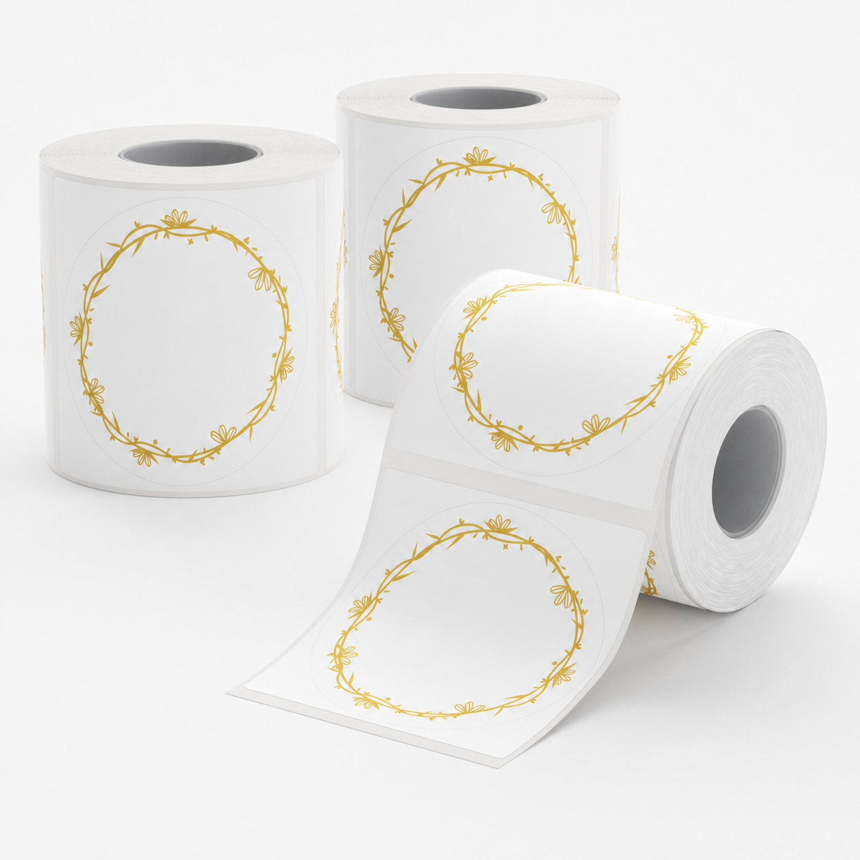 NIIMBOT 49 × 49 mm Round Gold Foiling Circle Direct Thermal Labels for B Series