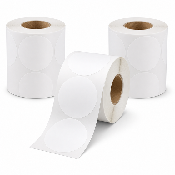 NIIMBOT 50 × 50 mm Round White Direct Thermal Labels for B Series