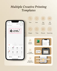 NIIMBOT Label Maker Machine D101 with Tape Label Printer Portable Wireless Connection Multiple Templates Available for Phone Easy to Use Office Home Organization USB Rechargeable