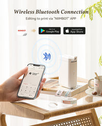 NIIMBOT Label Maker Machine D101 with Tape Label Printer Portable Wireless Connection Multiple Templates Available for Phone Easy to Use Office Home Organization USB Rechargeable
