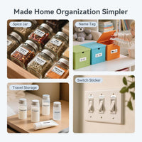 NIIMBOT D110 New Version Label Maker Machine with Tape, Handheld Bluetooth Label Printer, Mini Thermal Printer, Sticker Maker for Organizing Home Kitchen School