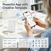 NIIMBOT D110 New Version Label Maker Machine with Tape, Handheld Bluetooth Label Printer, Mini Thermal Printer, Sticker Maker for Organizing Home Kitchen School