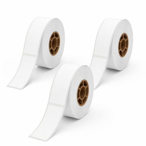 NIIMBOT 12×40 mm White Mini Labels, 155 Labels/Roll