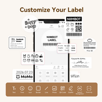 NIIMBOT Label Maker Tape for D11/D110/D101/H1S Label Maker, 15 x 30 mm (0.59'' x 1.18'') for Home Office Labeling Tape Replacement, White