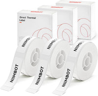 NIIMBOT Label Maker Tape for D11/D110/D101/H1S Label Maker, 15 x 50 mm (0.59"x1.97") for Home Office Labeling Tape Replacement, White