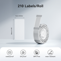 NIIMBOT Label Maker Tape, 14 x 30 mm (0.55" x 1.18") Waterproof and Self-Adhesive Clear Labels for Printer-Suitable for D11/D101/D110 Label Tape Machine (Clear)