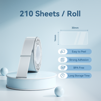 NIIMBOT Label Maker Tape, 14 x 30 mm (0.55" x 1.18") Waterproof and Self-Adhesive Clear Labels for Printer-Suitable for D11/D101/D110 Label Tape Machine (Clear)